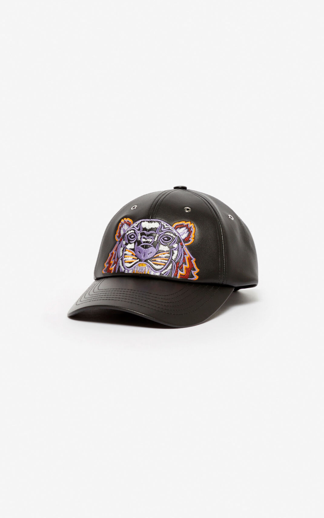 Kenzo Tiger Deri Şapka Bayan Siyah | 1270-CTPJA